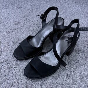 Open Toe Black Heel